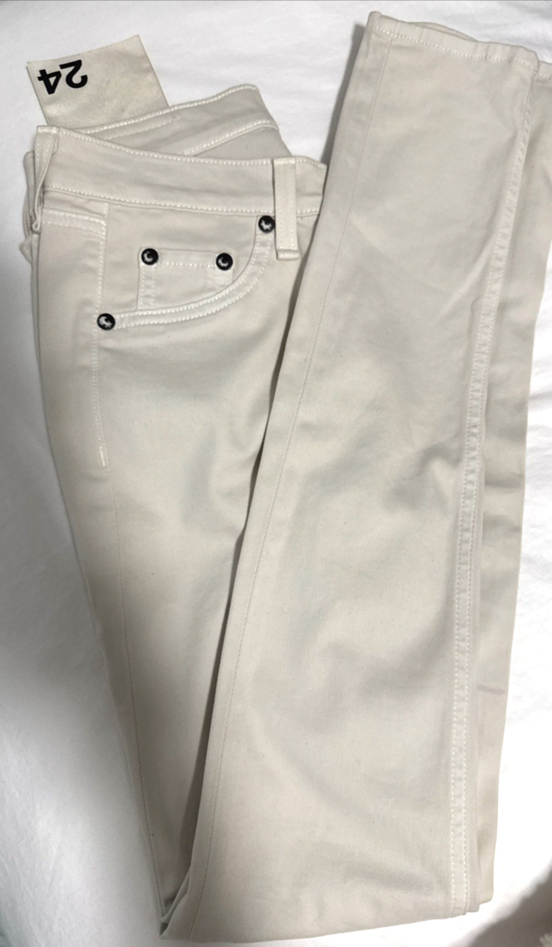 NWT  Rag and Bone Women's Stretch Legging Jeans Intermix Winter White Size 24